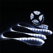 (White) Wireless Waterproof LED Strip Light 16FT 12V 5M 300LED For Motorcycle Boat Truck Car SUV