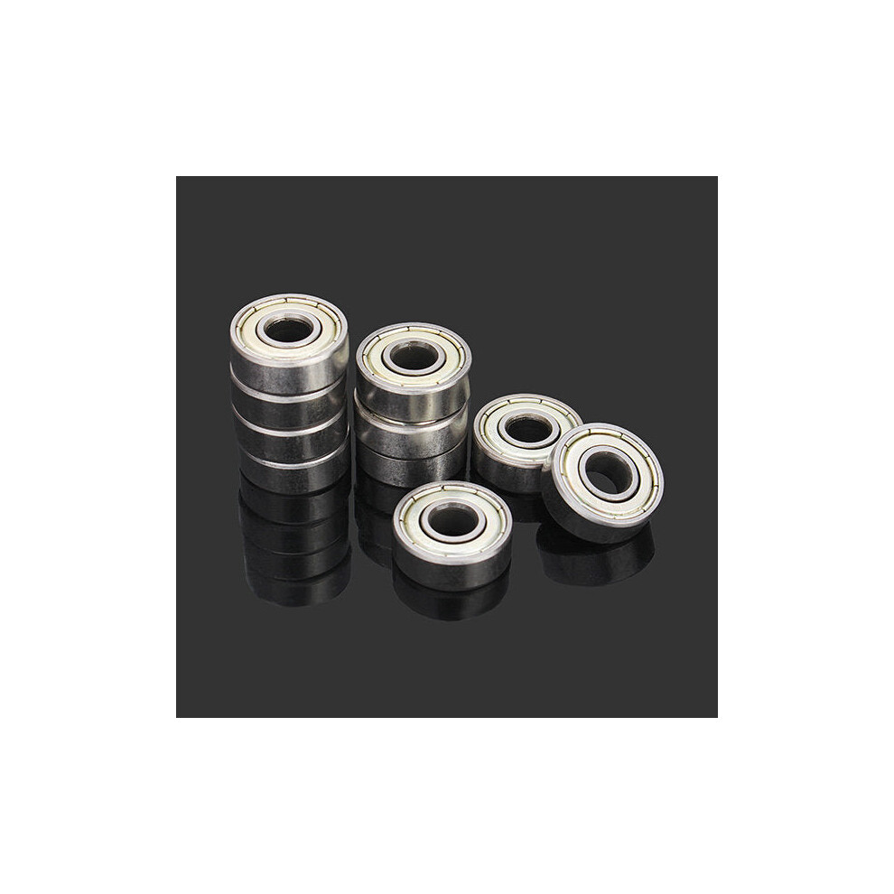 10Pcs 6X17x6mm 606Zz Steel Sealed Shielded Deep Groove Ball Bearing 9078193511895