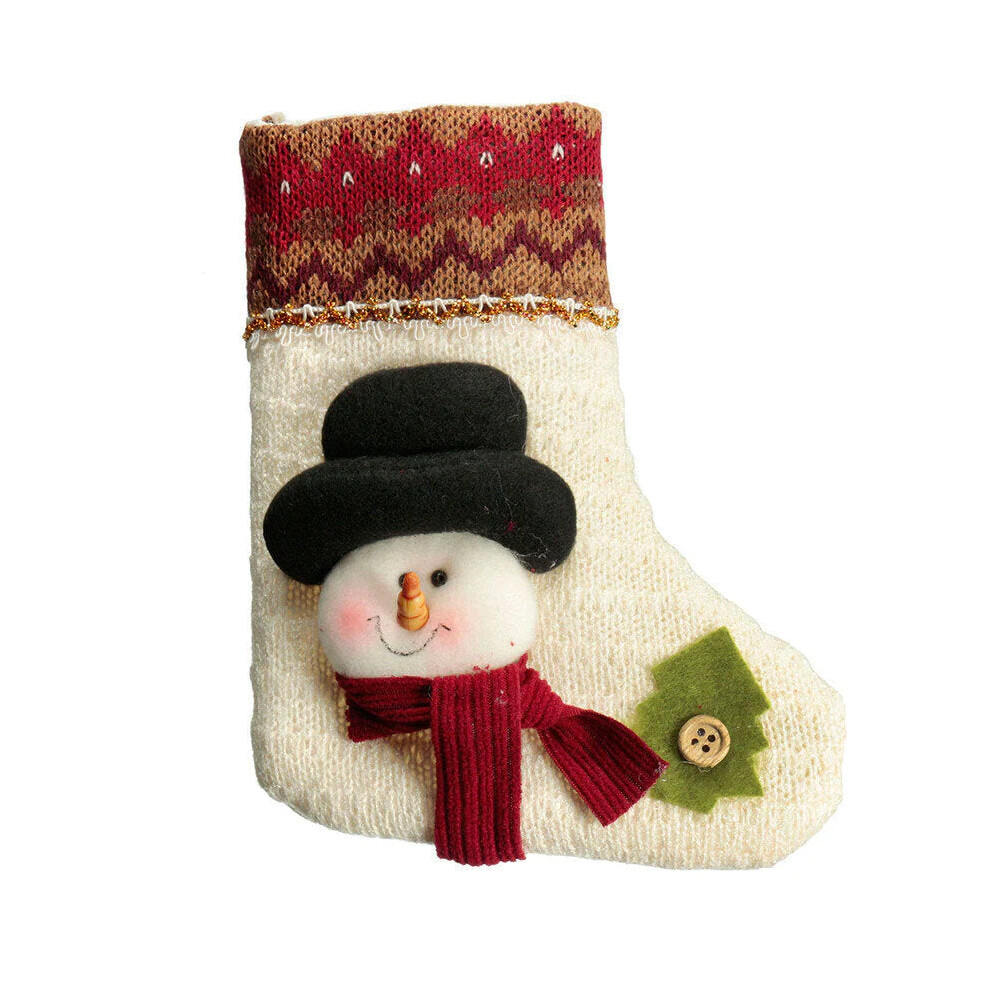 (Snowman) Unisex Cotton Jacquard Santa Claus Snowman Elk Winter Socks