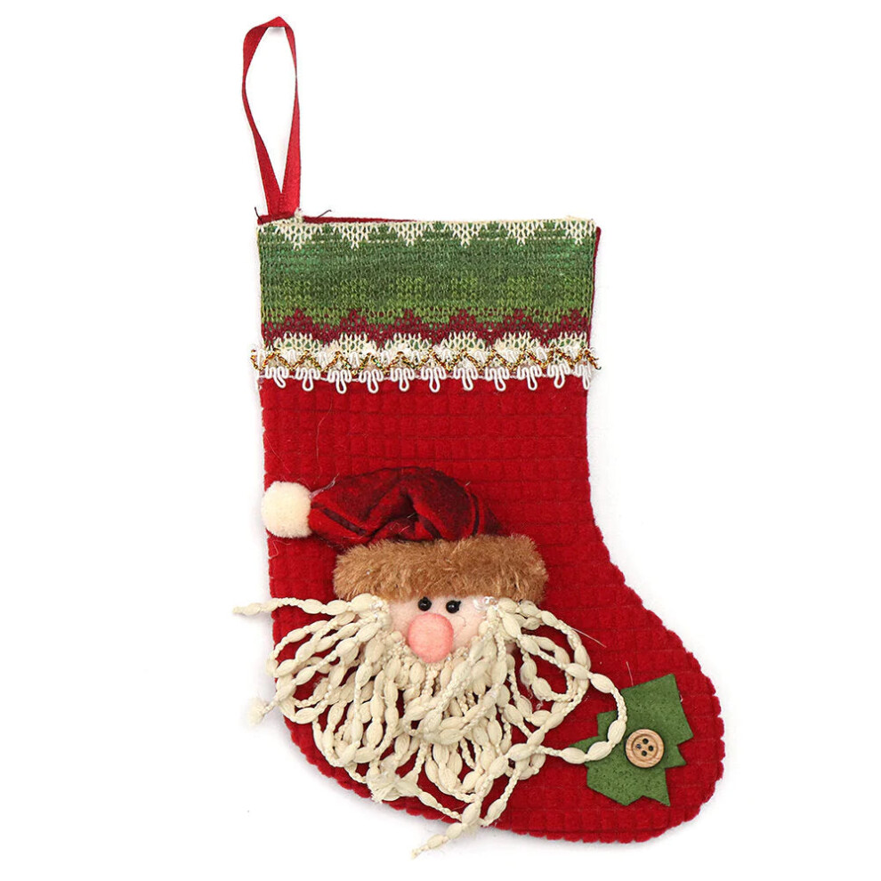 (Santa) Unisex Cotton Jacquard Santa Claus Snowman Elk Winter Socks