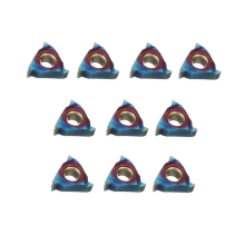 10pcs HRC45 Blue Nano 11IR A60 Carbide Insert Internal Threading Insert for Turning Tool