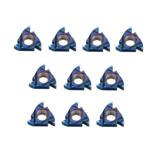 10pcs HRC45 Blue Nano 16ER AG60 Carbide Insert External Threading Insert 2