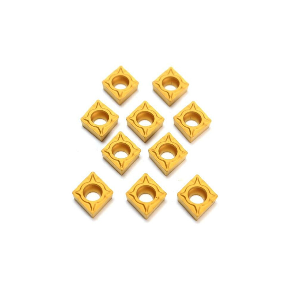 10Pcs Ccmt060204-Hm Ybc251 Carbide Insert Titanium Coated Carbide Cutter 9078193499100
