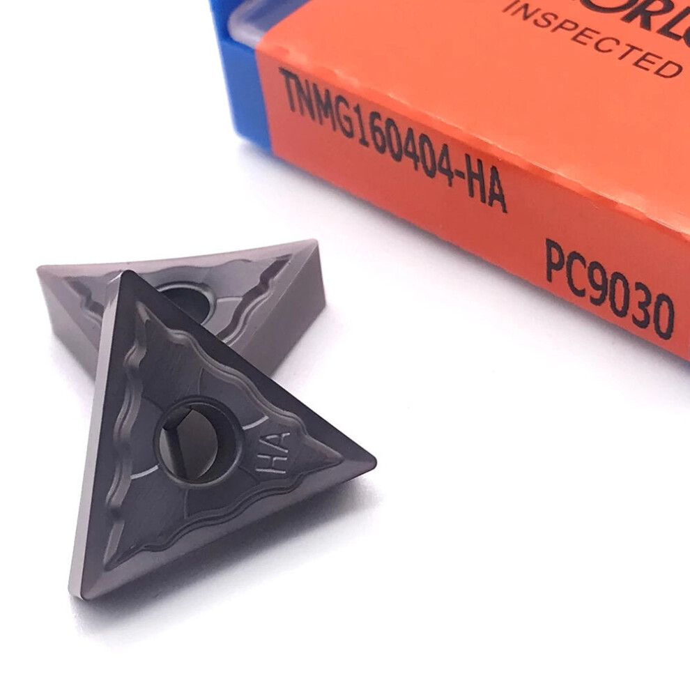(Tnmg160404 Ha Pc9030) 10Pcs Tnmg160404 Tnmg160408 Ha Pc9030 Carbide Inserts External Turning Tool Cnc Lathe Cutter Tools For Stainless Steel 9078193508543
