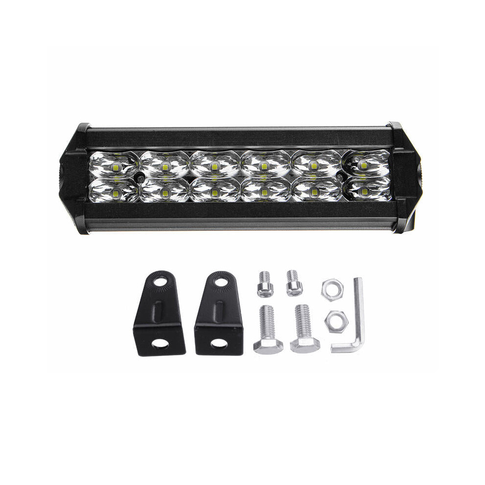 (7 Inch) 12V-80V 7 Inch/13 Inch/19 Inch LED Work Light Bar 12LED/24LED/36LED 36W/72W/108W 6500K IP67 Slim Single Row Spot Beam Off-Road Waterproof