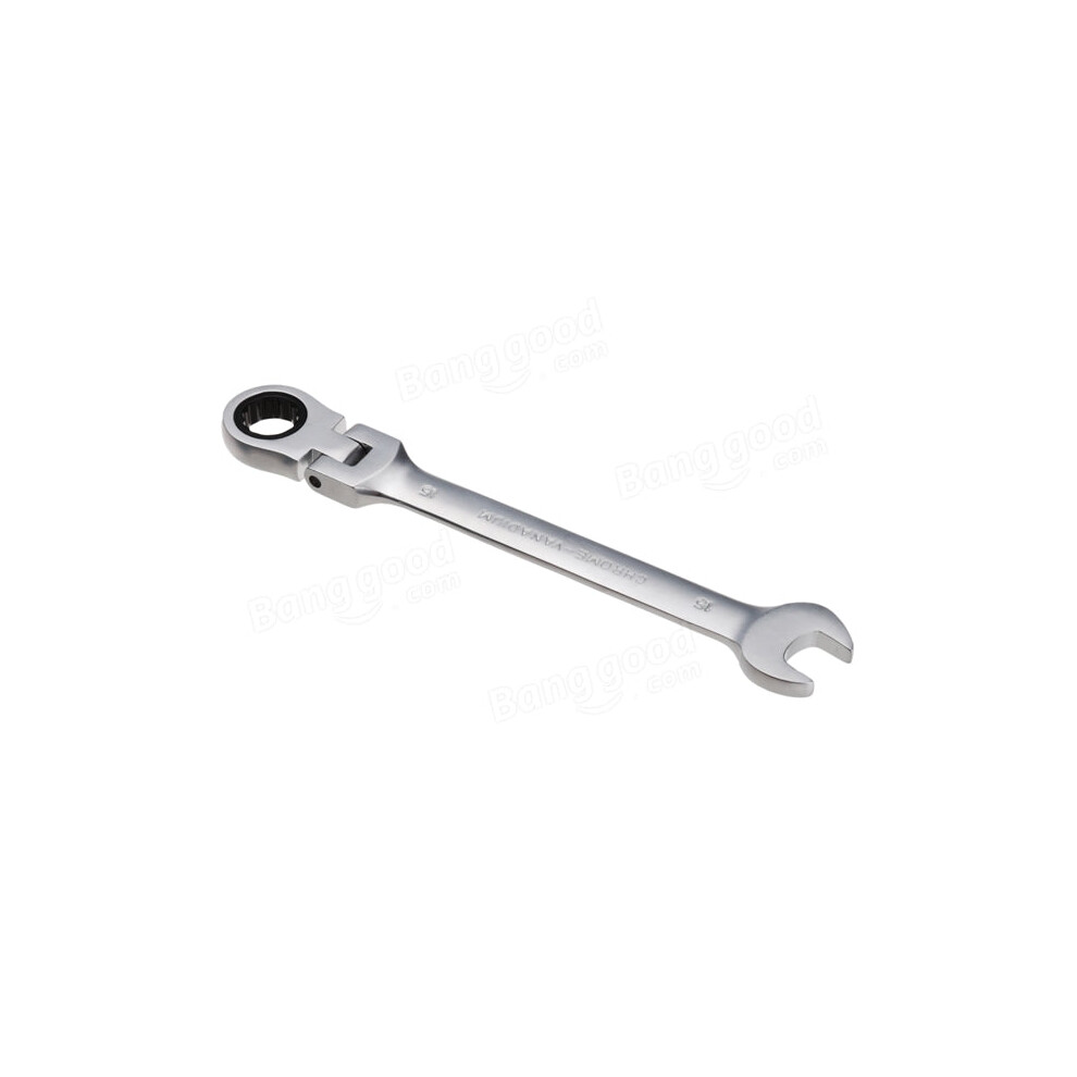 15mm Metric Chrome Flexible Head Ratchet Action Wrench Spanner Nut Tool