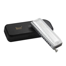12 Holes 48 Tone Harmonica Chromatic Harp Metal Board Resin Copper Plating Woodwind Instruments with Case