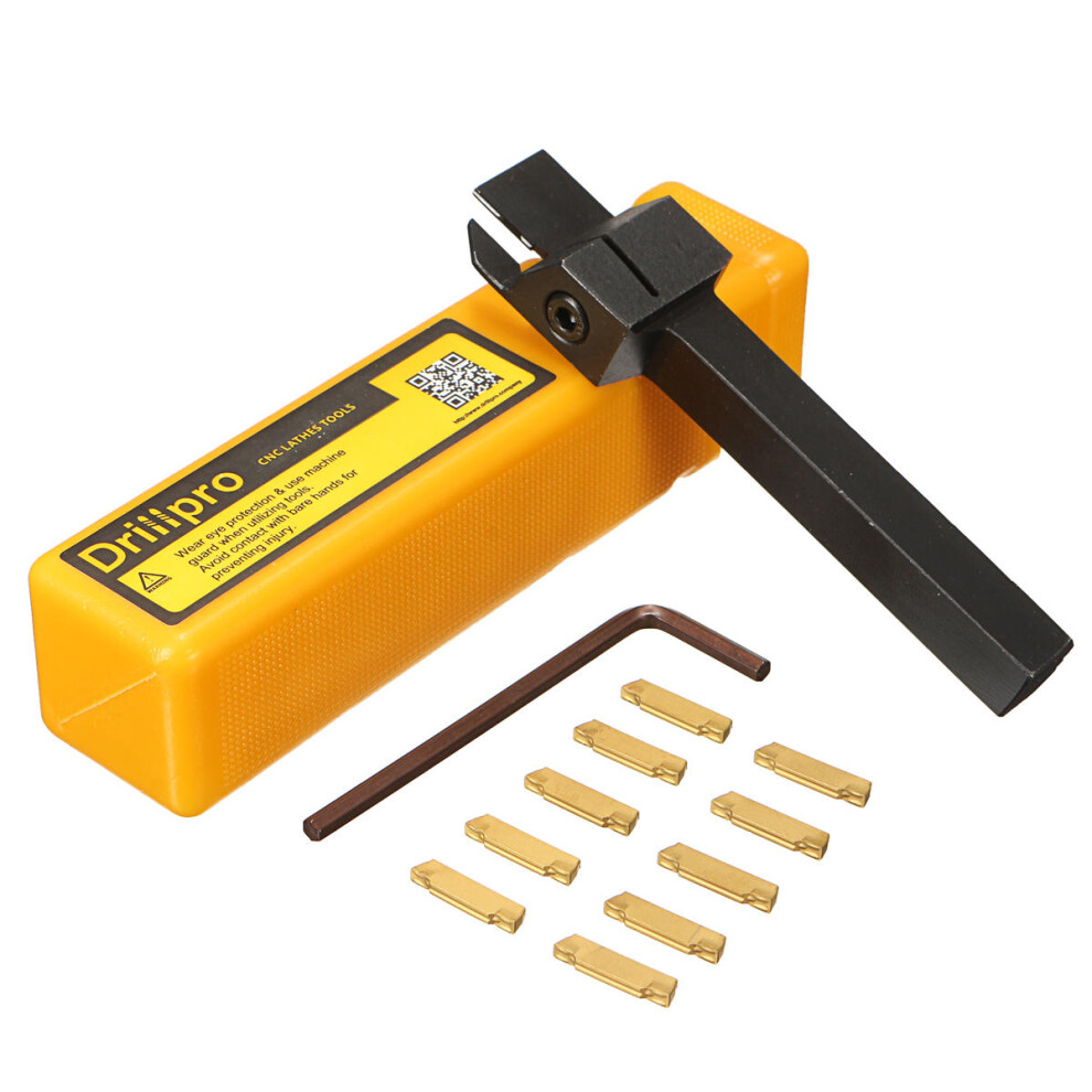 10X10 X100mm Grooving Tool Holder With 10Pcs Mgmn200 Insert Blade For 2Mm Cut 9078193541557