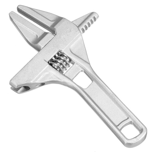 200mm Mini Small Adjustable Spanner Wrench Short Shank Large Openings Ultra Thin 1