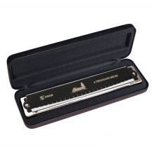 (24 holes, ATM) 24 Holes/28 Holes C Key Termolo Harmonica With Case Cloth Package For Children Beginner