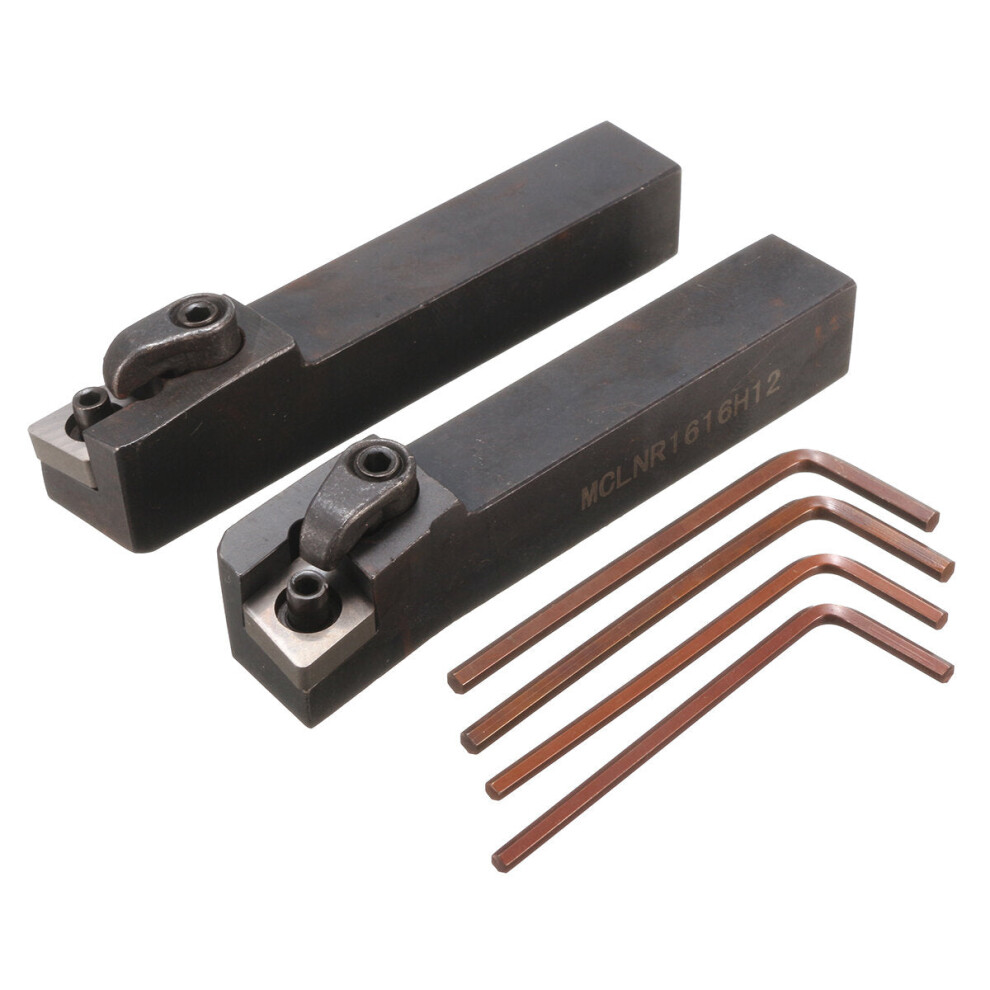 2Pcs Mcln 16X100mm Lathe Index Turning Tool Holder With 10Pcs Cnmg1204 Insert 9078193498028