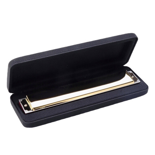 (Gold) 28 Holes C Key Octave Harmonica 2