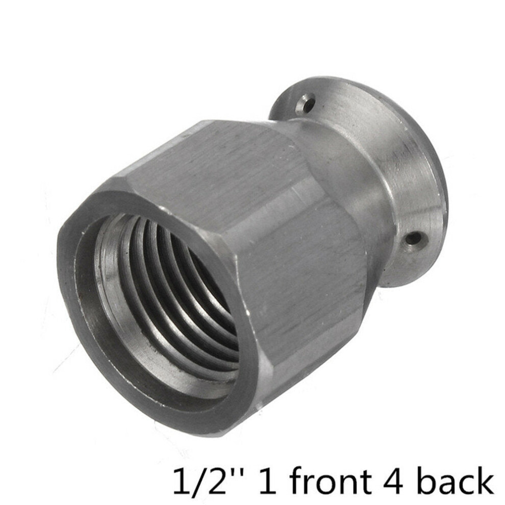 (1/2" 1 front 4 back) 3/8 Inch 1/8 Inch 1/4 Inch 1/2 Inch Pressure Drain Hose Nozzle Sewer Cleaning Jetter Nozzle