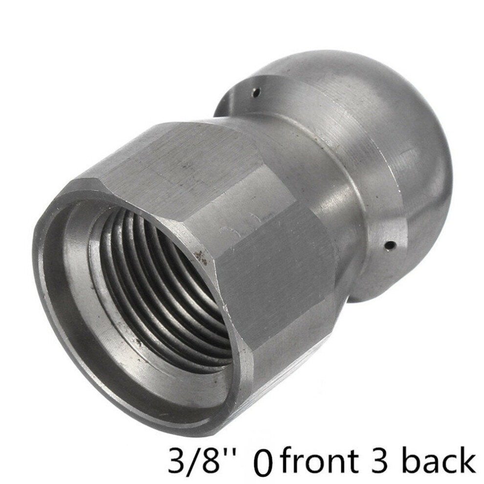 (1/8" 0 front 3 back) 3/8 Inch 1/8 Inch 1/4 Inch 1/2 Inch Pressure Drain Hose Nozzle Sewer Cleaning Jetter Nozzle