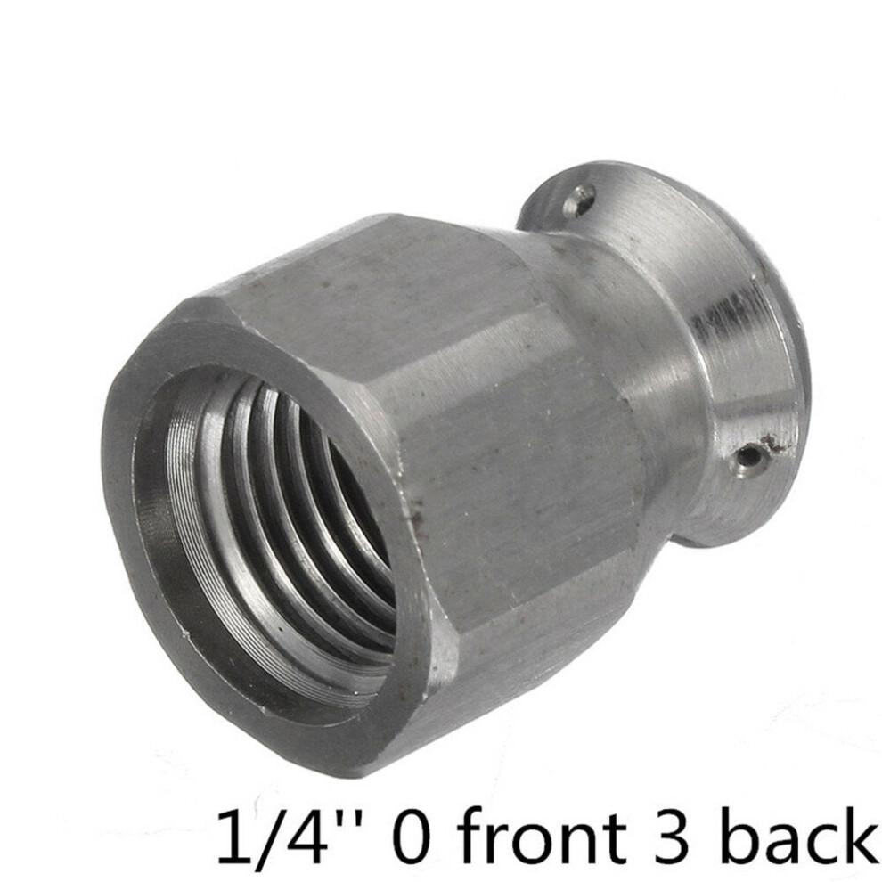 (1/4" 1 front 3 back) 3/8 Inch 1/8 Inch 1/4 Inch 1/2 Inch Pressure Drain Hose Nozzle Sewer Cleaning Jetter Nozzle