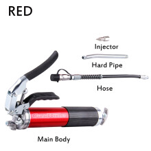 (Red) 400cc Manual Grease Pistol Manual High Pressure Pistol Grease Machine