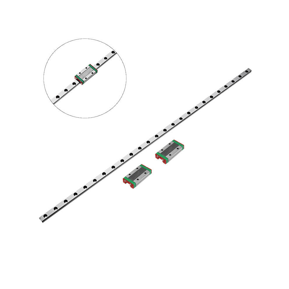 500mm Length MGN9 Linear Guide with 2pcs MGN9H Linear Rail Block CNC Tool