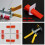 500Pcs Clips+200Pcs Wedges Tile Leveling System Spacer+Pliers 13