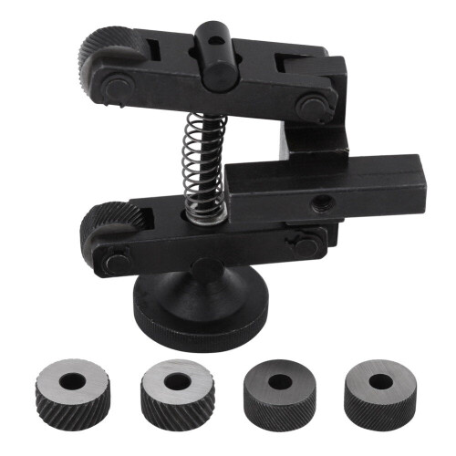 Knurling Knurler Tool Holder Linear Knurl Tool Lathe Adjustable Shank with Wheels Lathe Tools 1