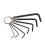 Hex Key Wrench 7Pcs Hex Key Set On A Ring 3