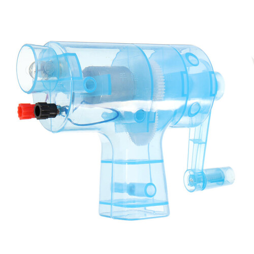 Handheld Manual Electricity DC Crank Generator Model Miniature Light Blub Kit Science Experiment Kid 2