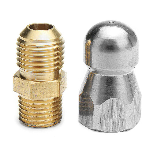 High Pressure Drain Nozzle 1 Front 3 Rear M14 Thread For Pipe Dredge Cleaning 1
