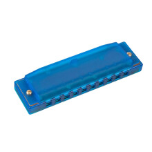 (Blue) Harmonica Comb Melodica C Tune Plastic 10 Holes Harmonica Children Harmonica Beginner Use Children Gift