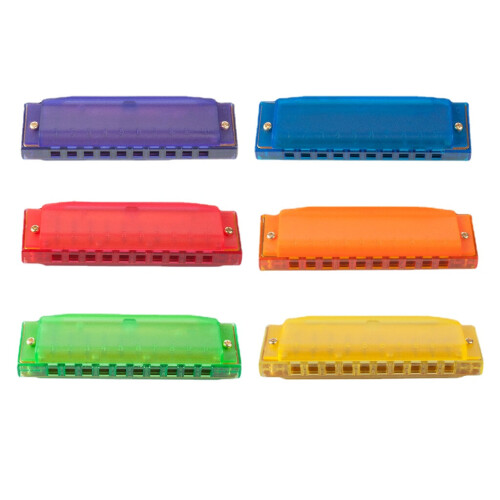 (Purple) Harmonica Comb Melodica C Tune Plastic 10 Holes Harmonica Children Harmonica Beginner Use Children Gift 1