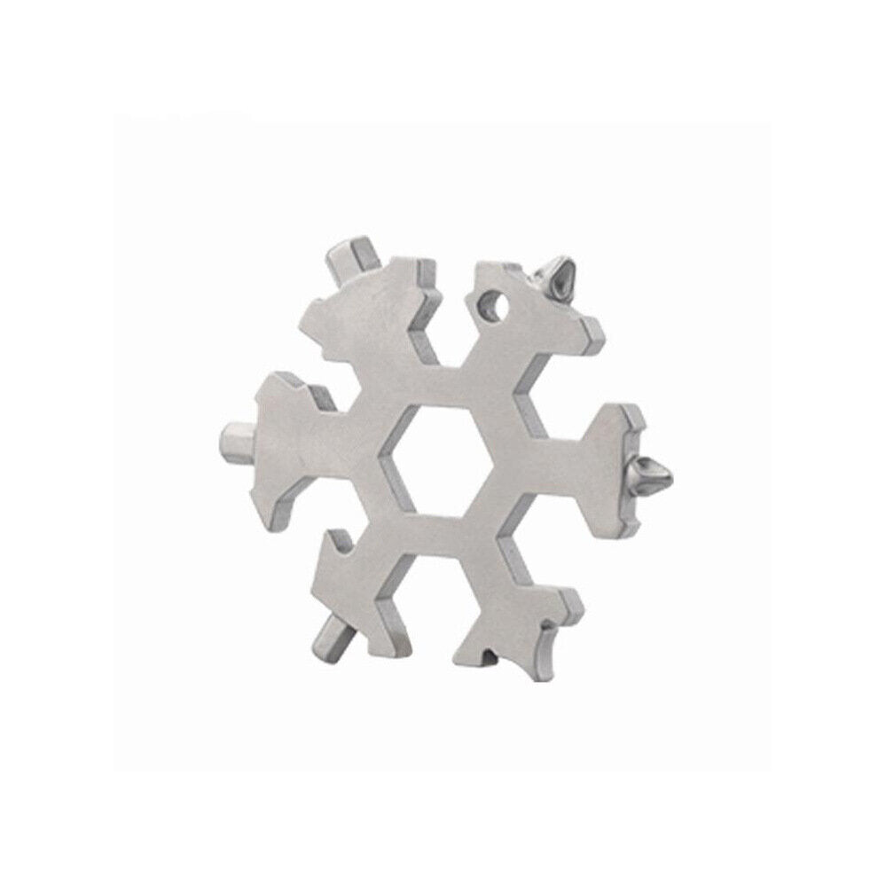 (White) Multifunctional EDC Octagonal Snowflake Wrenches Multi Purpose Octagonal Snowflake Wrench