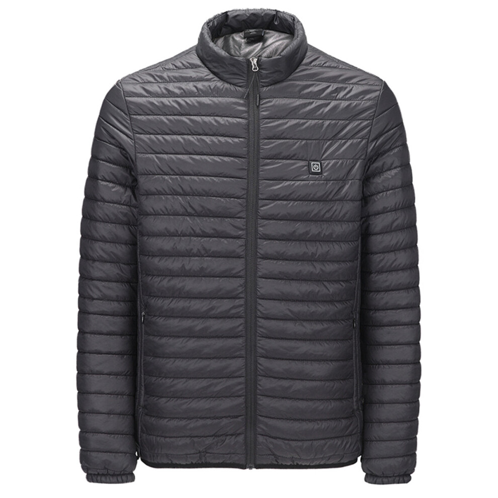 (M) USB Electric Heated Coats Heating Vest Parka Winter Puffer Jacket Outwear