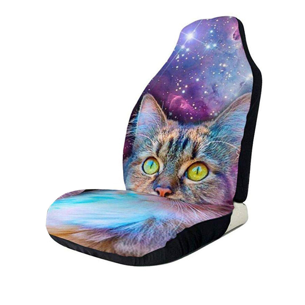 (Cat) 1 Pc Universal Car Seat Covers Printing Front Seat Cover Protector 1138392342930