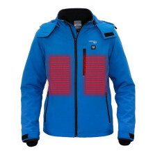 (Black, XL) Women Electronic Heated Waterproof Fever Jacket Intelligent Hooded Work Motorcycle Skiing Riding Coat