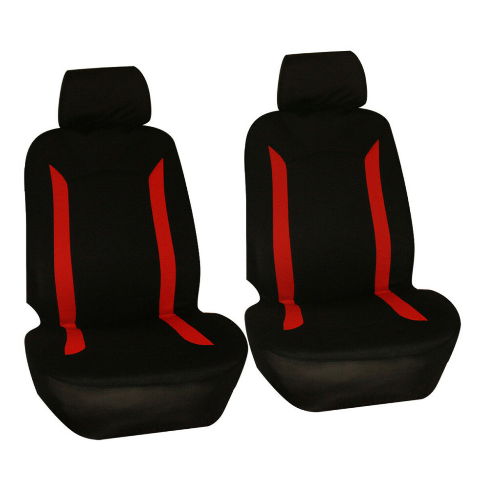 (Red Black - 4 Pcs) 4/9PCS Universal Protectors Full Set Auto Seat Covers Pad For Car Truck SUV