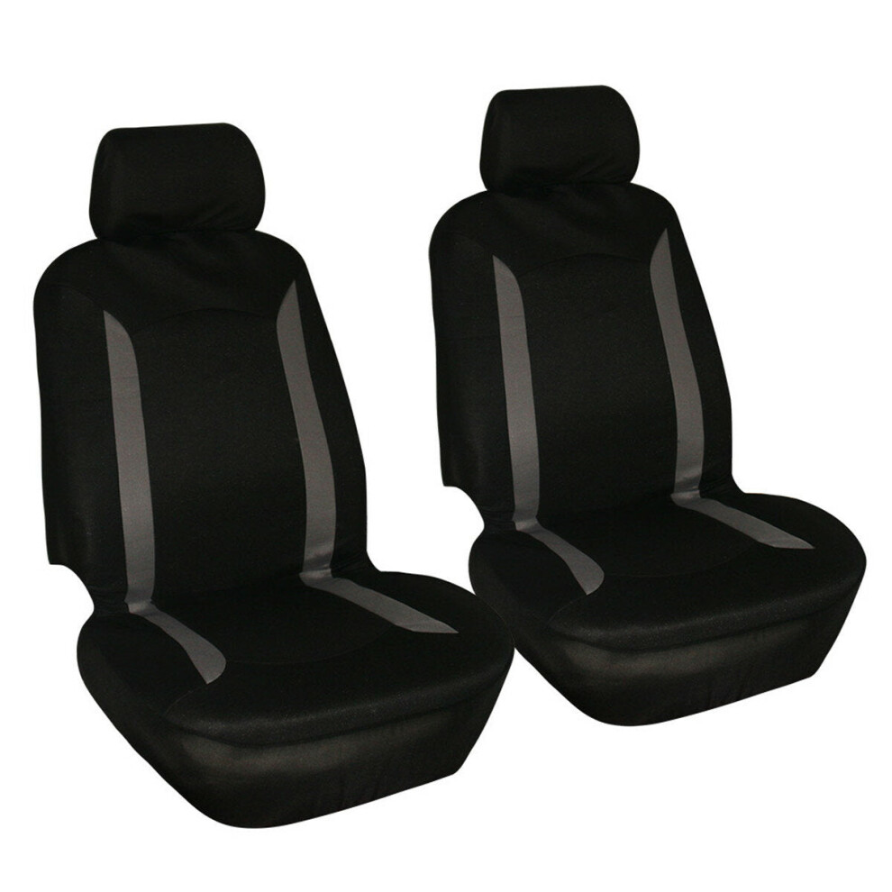 ( - 4 Pcs) 4/9Pcs Universal Protectors Full Set Auto Seat Covers Pad For Car Truck Suv Gray/Black 1138392339626