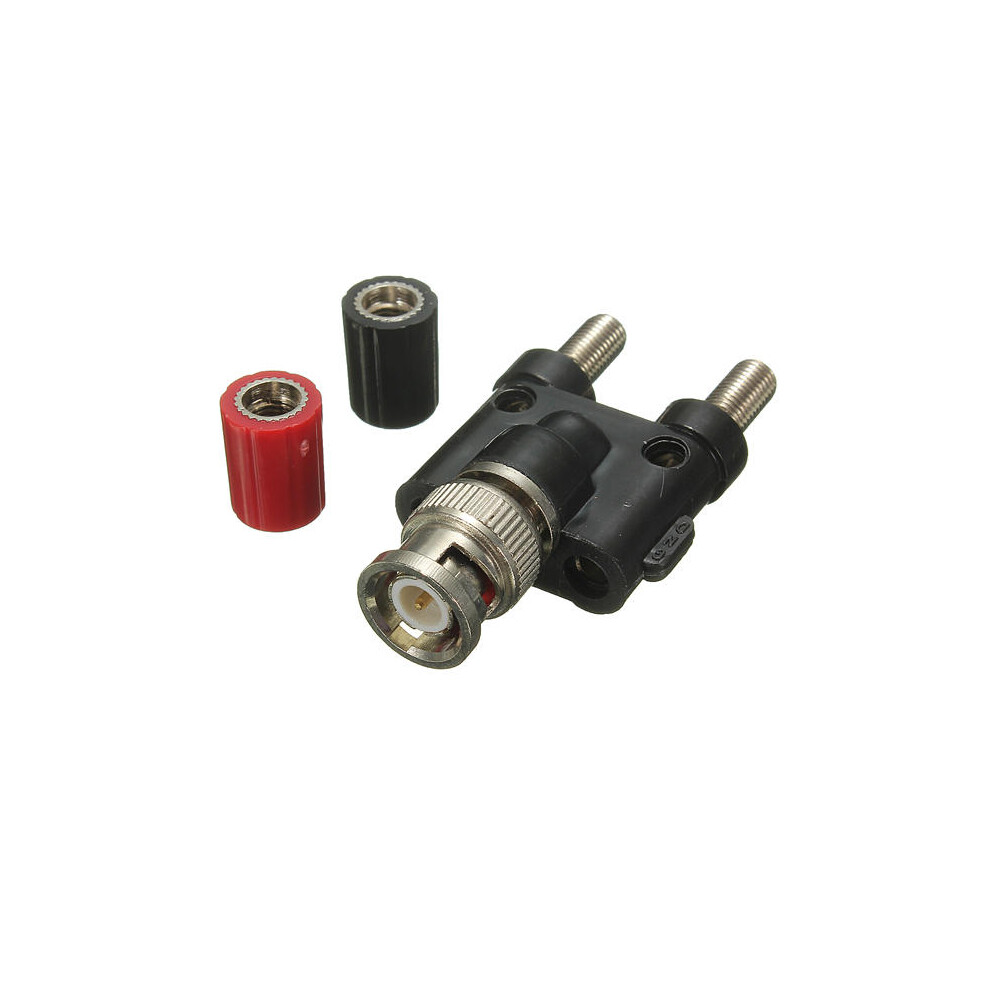 Bnc Male Plug To Two Dual Banana Jack Rf Adapter Connector 1Pcs 6112212252581