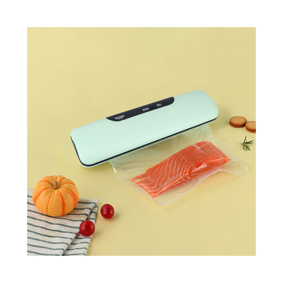 (Green) Automatic Vacuum Sealer Food Sealer Plastic Sealer Household Packaging Machine European Standard Vacuum Sealer