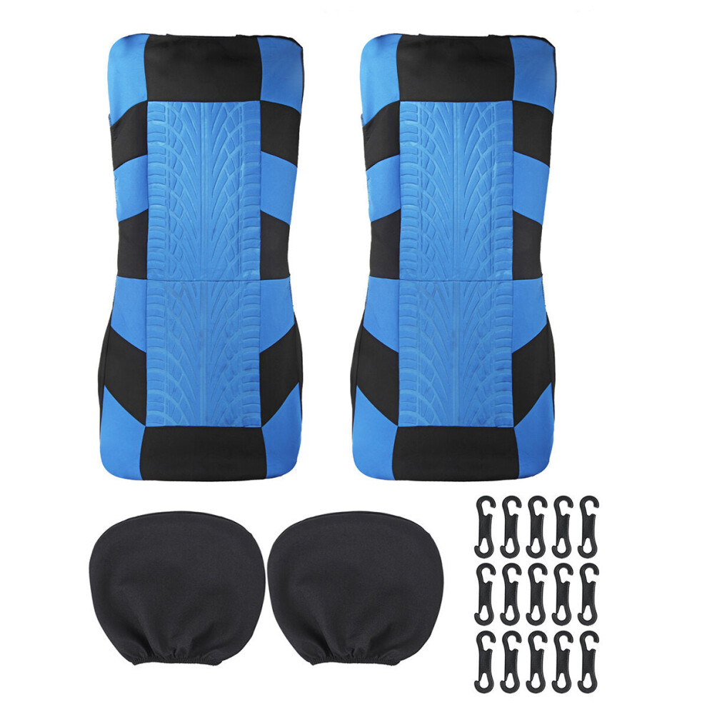 (Blue - 4 Pcs) 2/4/8PCS Seat Cover Front Back Row 5-Seats for Car SUV Truck Van 3Colors