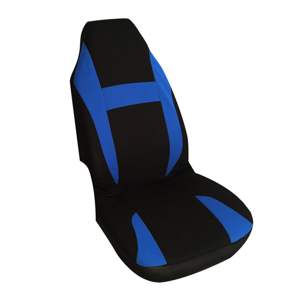 (Blue) 1PC Universal Car SUV Front Seat Covers Protectors Interior Cushion Breathable