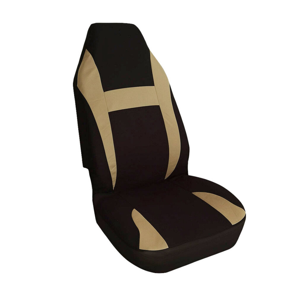(Beige) 1Pc Universal Car Suv Front Seat Covers Protectors Interior Cushion Breathable Beige 1138392345245