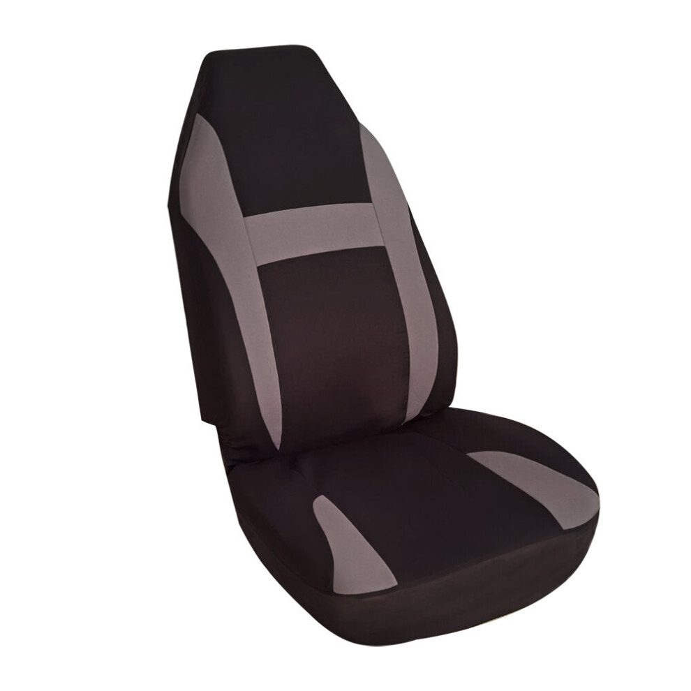 (Grey) 1Pc Universal Car Suv Front Seat Covers Protectors Interior Cushion Breathable Grey 1138392345252