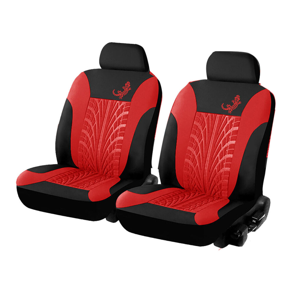 (, 4 Pcs) 4Pcs/9Pcs Car Front Seat Cover Fabric Cases Protector With Tire Track Detail Styling For Seats Red 1138392356555