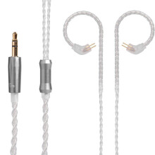 (A) Earphone Replacement Cable Upgraded Silver Plated Cable Use For TRN V10 KZ ZS6 ZS5 ZS3 ZST ZSR