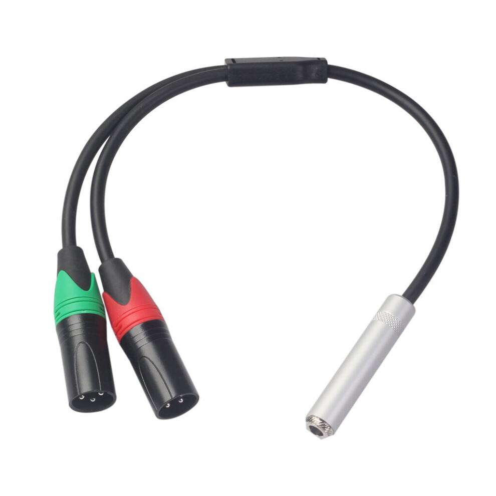 Audio Cable 6.35Mm Female To Dual Xlr Male Audio Conversion Line 0.3M Microphone Cable 6112212253694