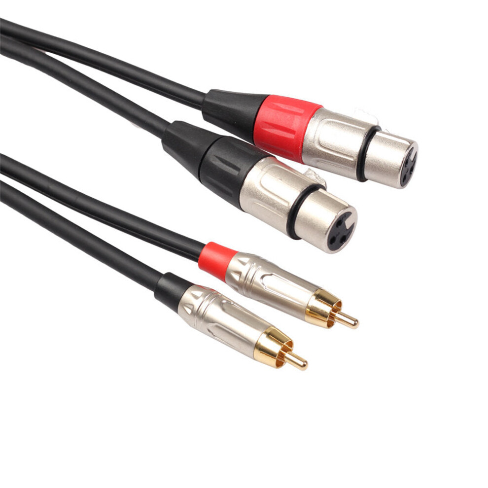 (1.8M) Audio Cable Dual RCA Male to Dual XLR Female Pure Copper 1.8/3m Audio Conversion Line