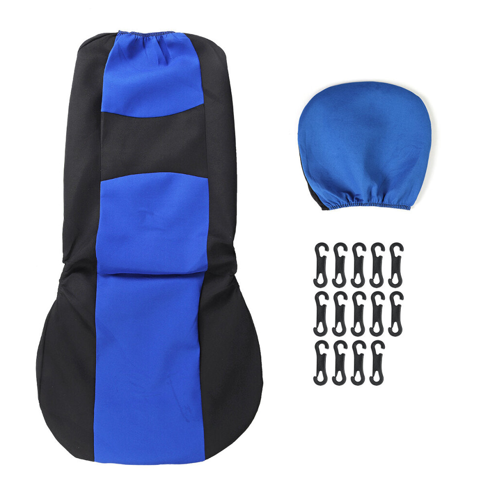 (Blue - 2 Pcs) 2/4/9PCS Front Back Row Full Car Seat Cover Seat Protection Car Accessories