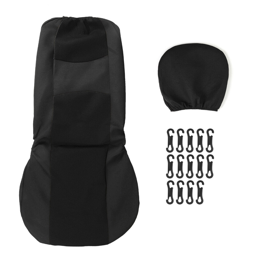 (Black - 2 Pcs) 2/4/9PCS Front Back Row Full Car Seat Cover Seat Protection Car Accessories