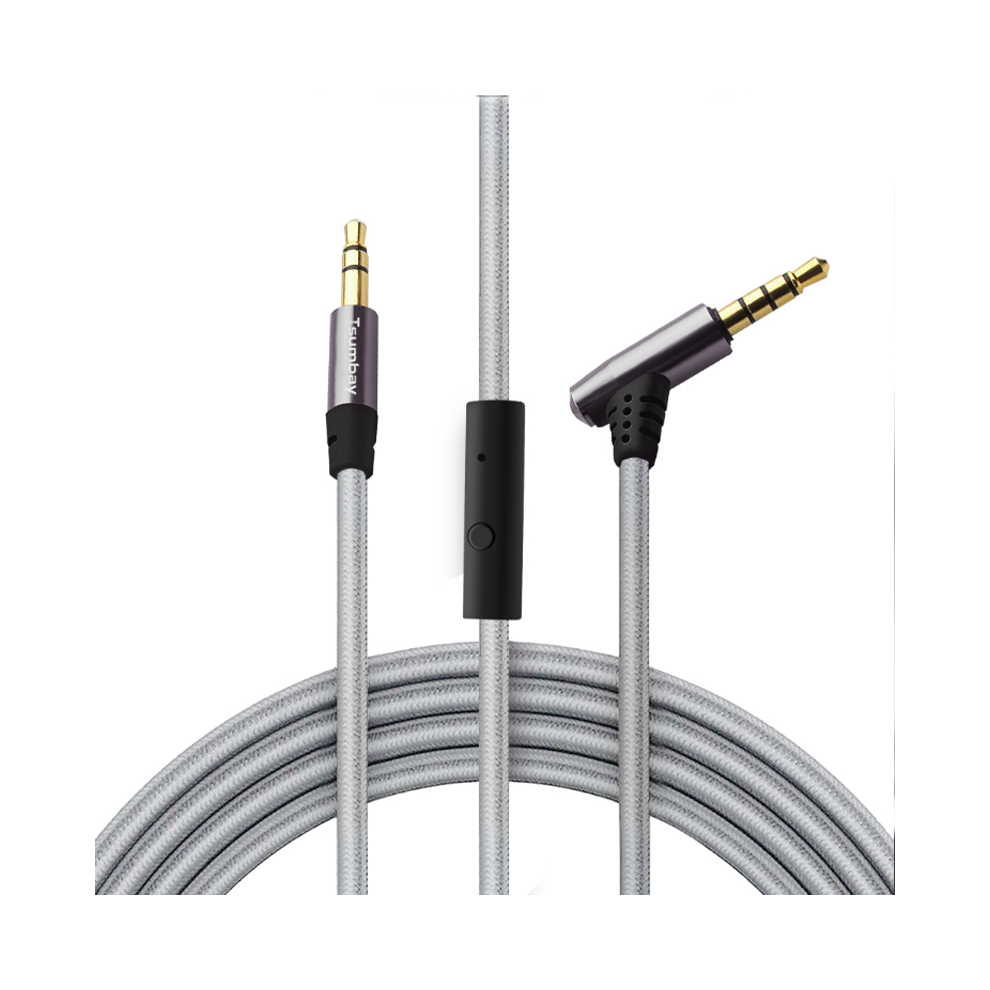 Cable Male To Male 3.5Mm Jack Audio Cable Cord With In-Line Remote Microphone For Headphones 6112212253878