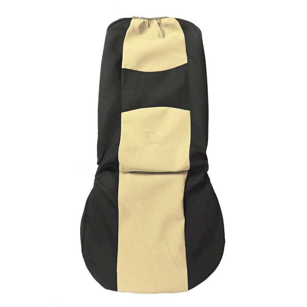 (Beige - 2 Pcs) 2/4/9PCS Front Back Row Full Car Seat Cover Seat Protection Car Accessories