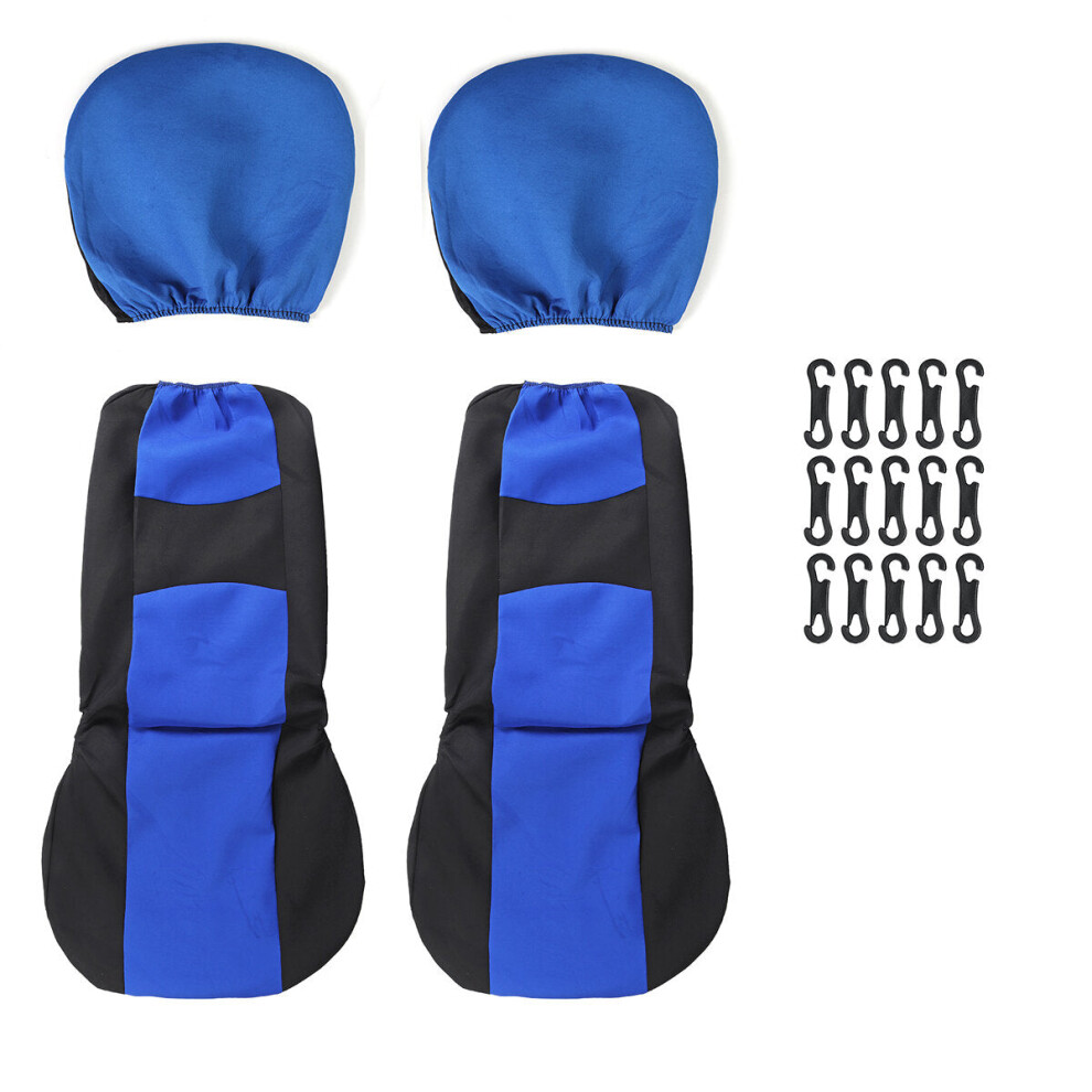 (Blue - 4 Pcs) 2/4/9PCS Front Back Row Full Car Seat Cover Seat Protection Car Accessories