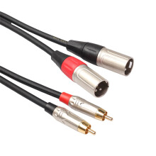 (3M) Audio Cable Dual RCA Male to Dual XLR Male 1.8/3m Microphone Tuning Balance Line